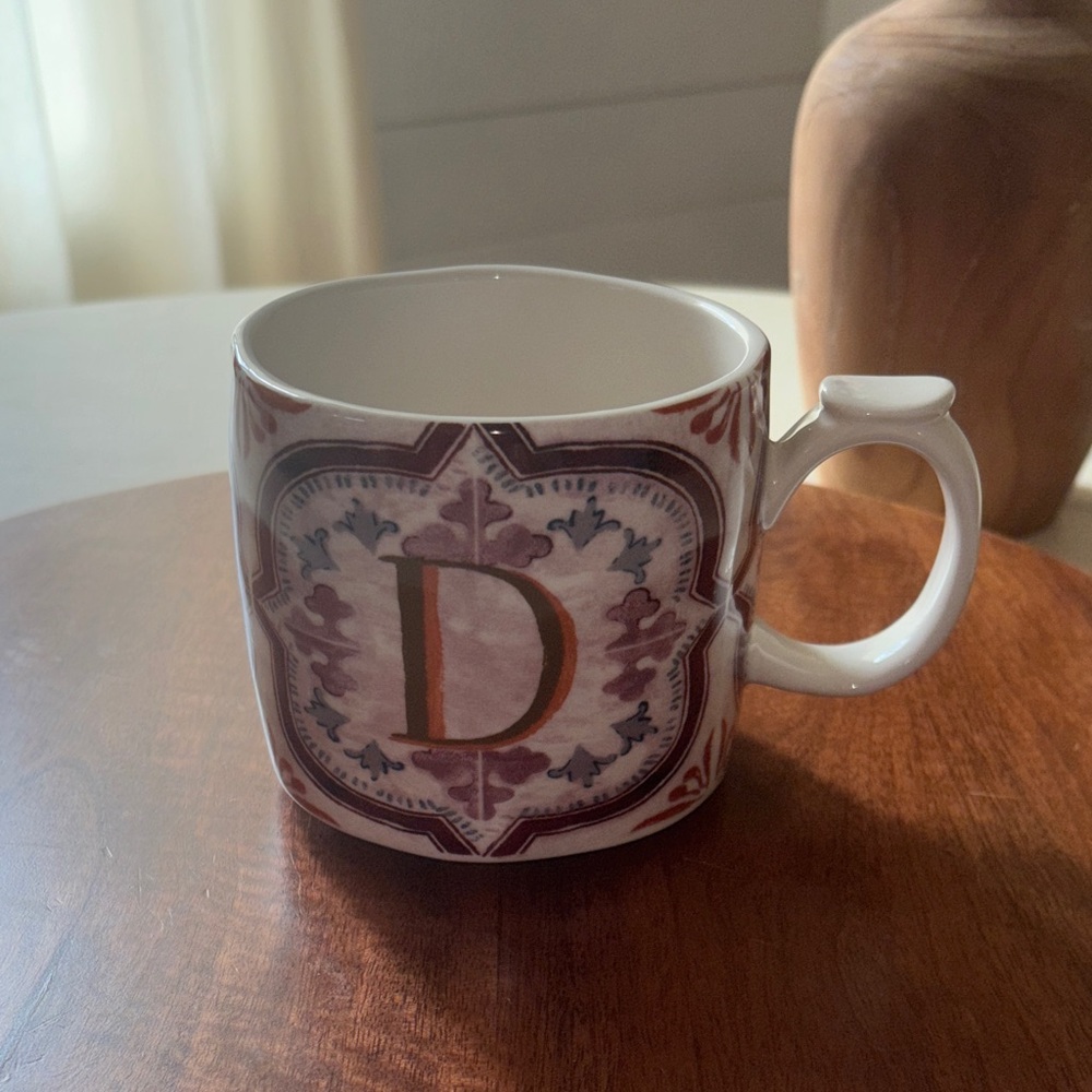 Anthropologie D Initial Mug